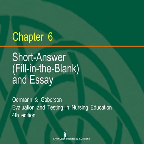 Chapter 6 ppt eval &amp; testing 4e formatted 01.10 mo edits