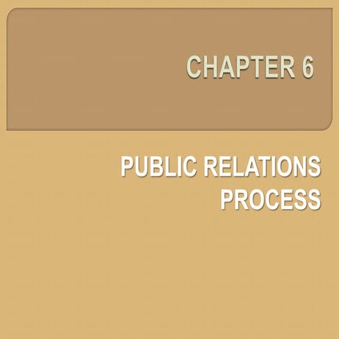 Chapter 6 PUBLIC RELATION 
