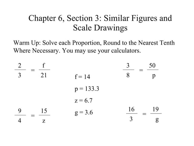 Chapter 6 Section 3 Similar Figures