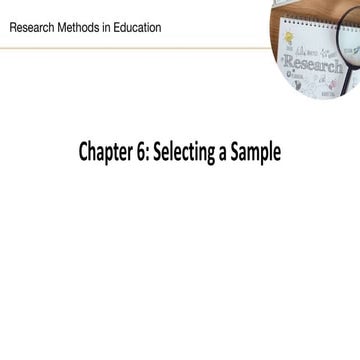 Chapter 6 Selecting a Sample | PPT