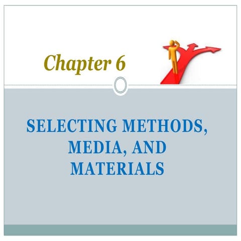 Chapter 6 selecting methods,media, and materials.