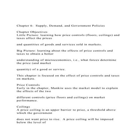 Chapter 6  Supply, Demand, and Government Policies Chapte.docx