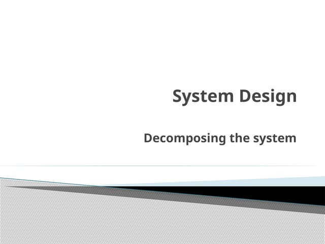 chapter 6 (System Design) software system design