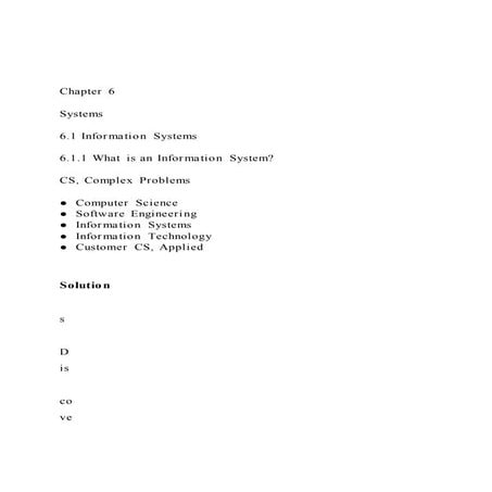 Chapter 6Systems6.1 Information Systems6.1.1 What | PDF