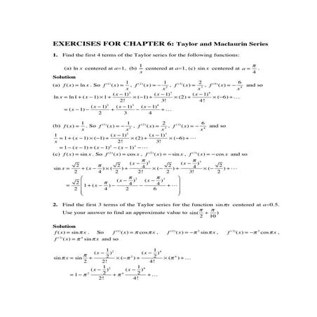 Chapter 6 taylor and maclaurin series