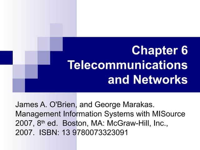 Chapter 6 telecommunication