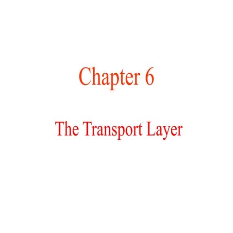 Transport layer issues and challenges - Guide