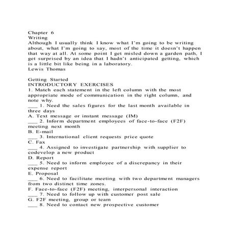 Chapter 6WritingAlthough I usually think I know what I’m going