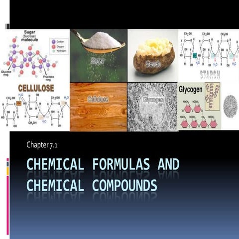 Chapter 7.1 : Chemical Names and Formulas