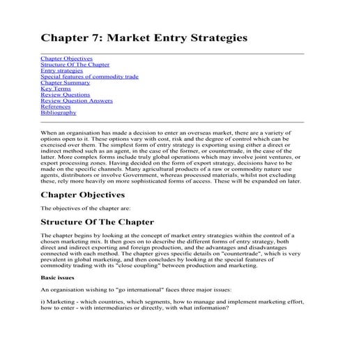 International business notes Chapter 7