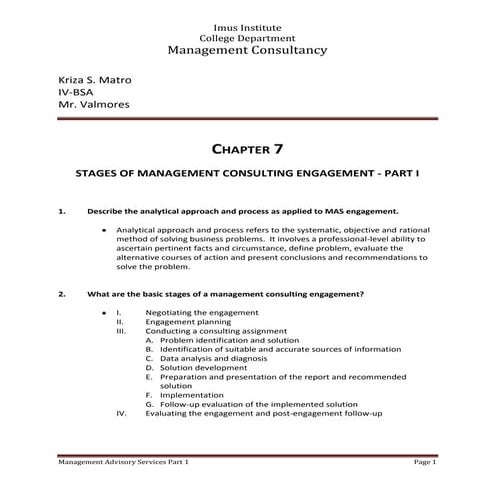 Chapter 7 Management Concultancy by Cabrera