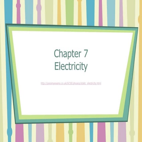Form 3 PMR Science Chapter 7 Electricity | PPTX
