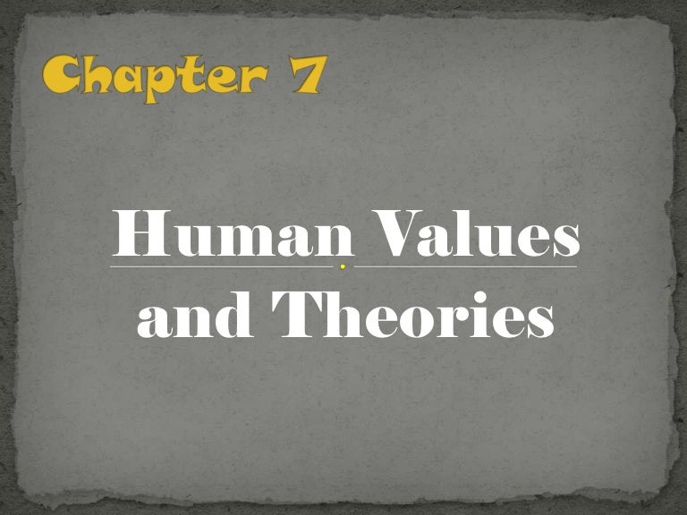 values and theories