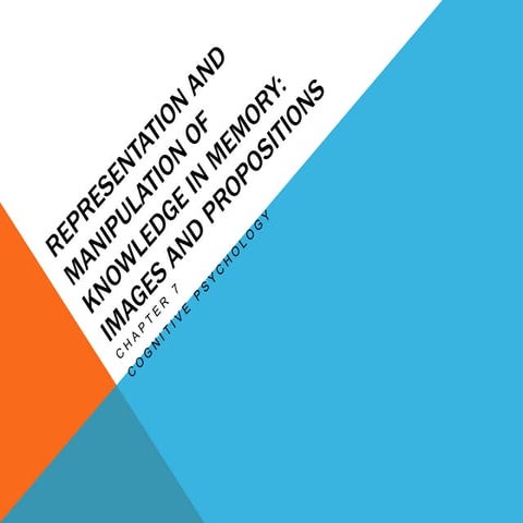 KNOWLEDGE: REPRESENTATION AND MANIPULATION