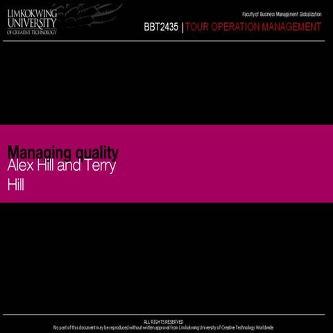 Operation Management chapter 7