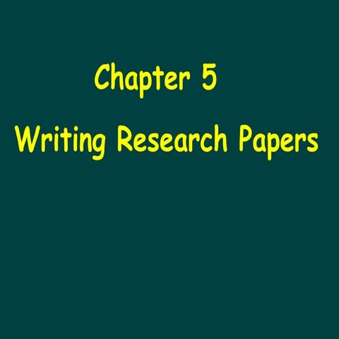 Chapter 7  How to-write-a-research