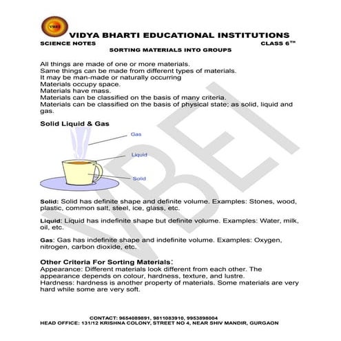 Chapter 7-Sorting Materials in A Group 
