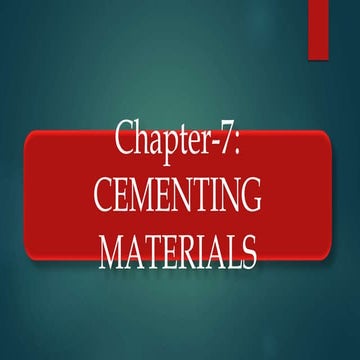 Cementing Materials