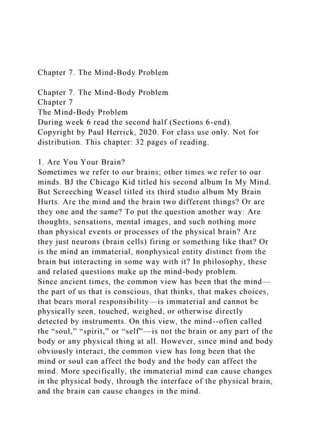 Paul Churchland - Knowing the self (Understanding the Self) | PDF