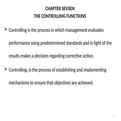 Introduction to management Chapter seven