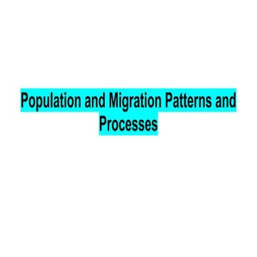 population and migration Ap human geography