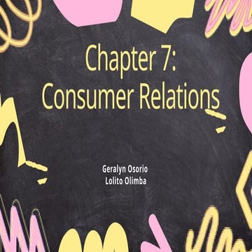 Chapter 7. Customer Relations from good governance and social responsibility....