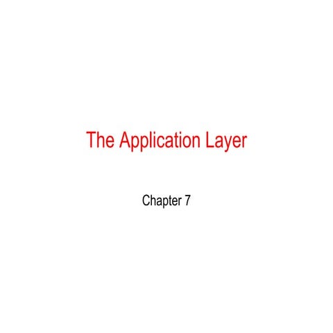 Comprehensive Overview of Application Layer Protocols and Services in ...