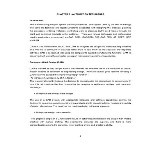 Chapter 7  automation techniques