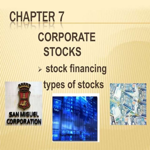 Chapter 7 Corporate Stocks Pptx