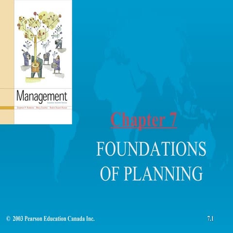 Chapter 7   Foundations Of Planning