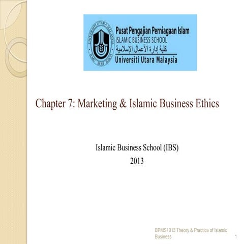 Chapter 7: Marketing and Islamic Business Ethics