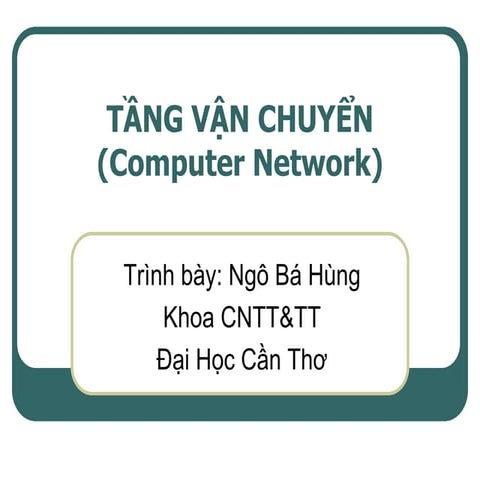 Chapter7 transport layer