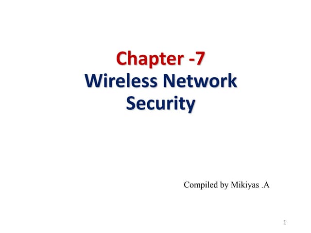 chapter 7 wireless network security ppt