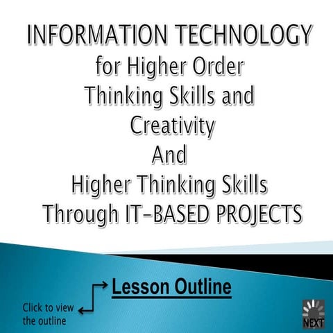 January 16, 2014 - A SAMPLE of  MICRO LESSON  Higher Thinking Skills through ...