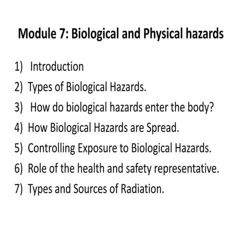 Chapter 7 biological hazards | PPTX