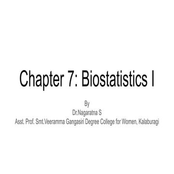 Chapter 7_ Biostatistics I. Central Tendencies