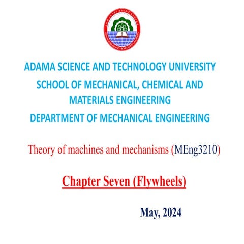 chapter 7 flywheel theory of machines and mechanisms.pptx
