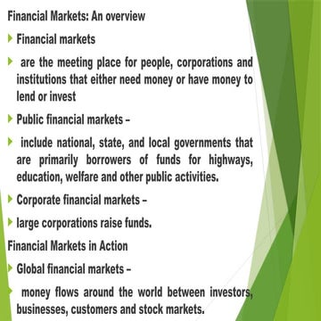 Financial Markets - Business  Marketsing