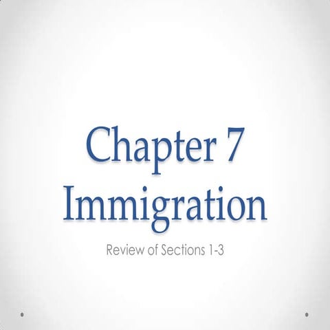 Immigration in the United States | PPTX