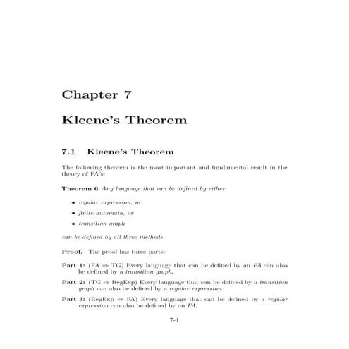 Chapter 7 kleene theorem