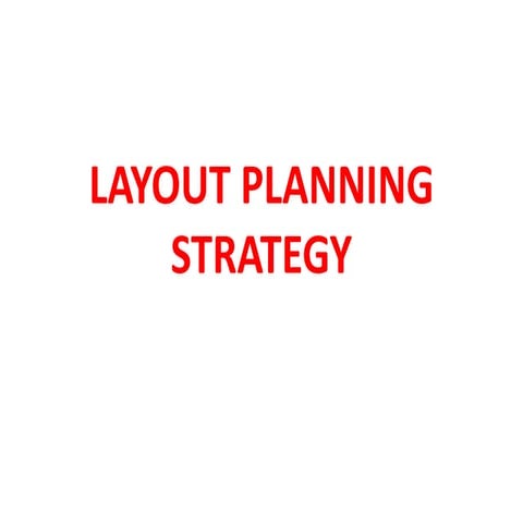 Chapter 7 layoutplanningstrategy