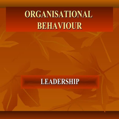 Chapter 7 leadership