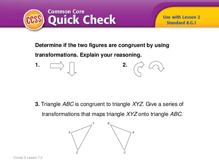 8 Lesson 7 2 Congruence 8 Lesson 7 2 Congruence