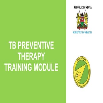 Tuberculosis preventive therapy training module