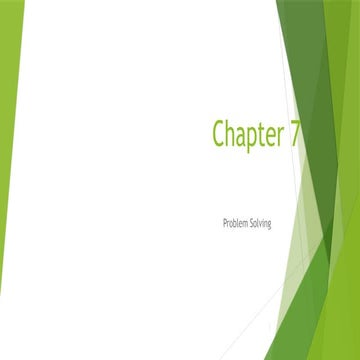 Chapter 7 Problem Solving Presentation for Engineering | PPTX
