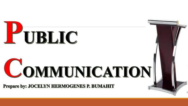  Public Communication 