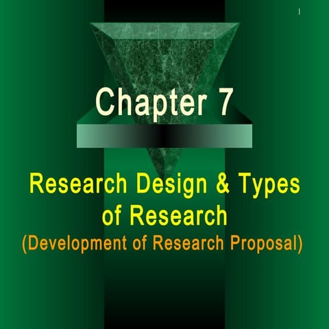 Chapter 7 (research design) | PPT