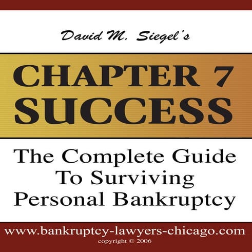 Bankruptcy - Chapter 7 Success by David M. Siegel