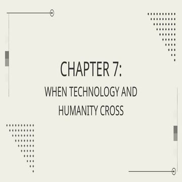 MODULE 6 - When Technology Meets Humanity Why the future does not need ...