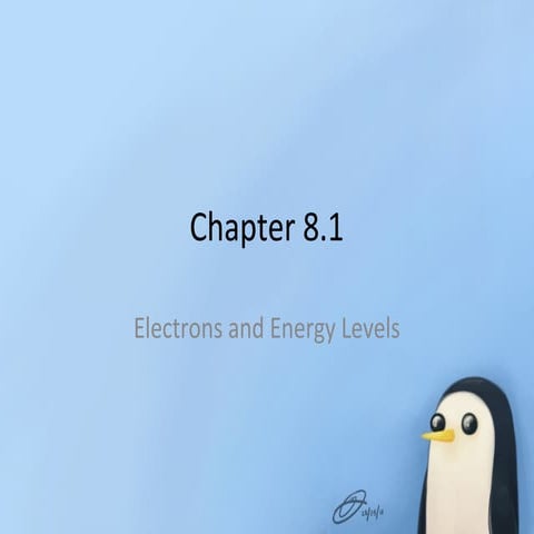 Chapter 8.1: Electrons and Energy Levels